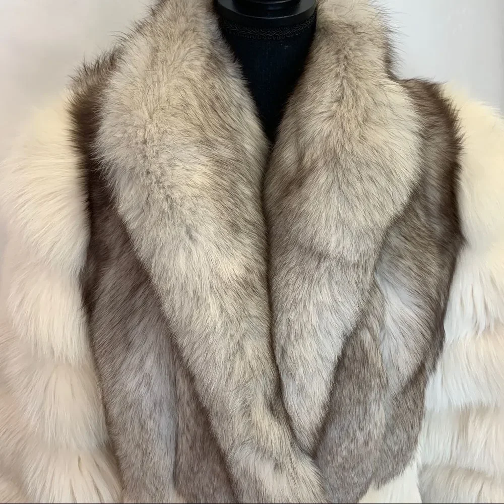 ROBERTO Cuore gorgeous luxurious Saga Fox Fur Coat Sz L - Picture 6 of 15